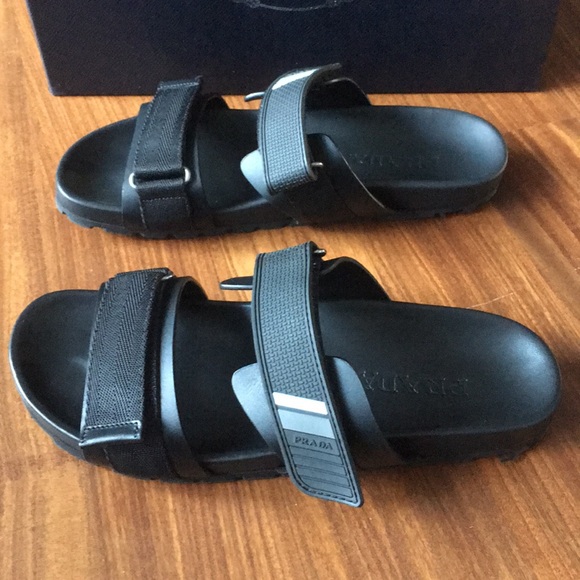 Prada double strap men’s leather sandals - Picture 5 of 8